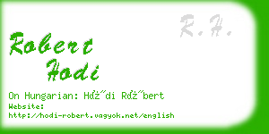 robert hodi business card